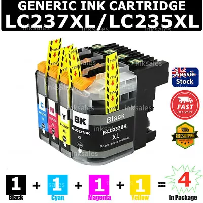 4X Ink Cartridge Generic LC237 XL LC235 XL For Brother MFC-J4620DW DCP-J4120DW • $12.60