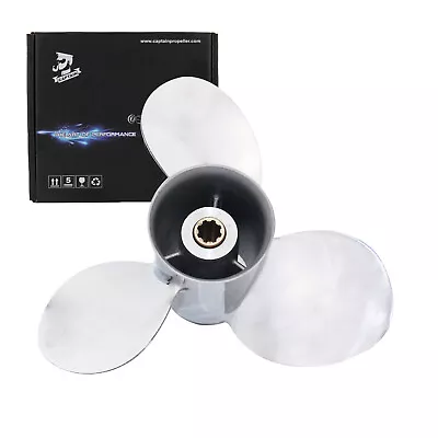 Propeller 9 1/4x12  Pitch For Yamaha Outboard BF 8 F 9.9-20HP 8 Spline Stainless • $155