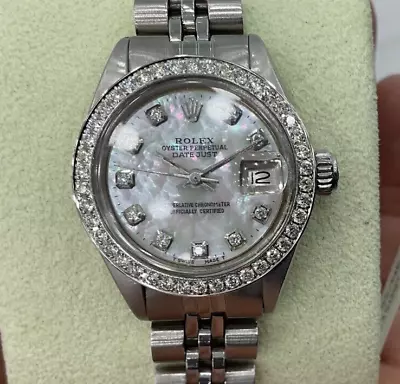 Vintage 1979 Ladies Rolex Datejust Diamond Dial And Bezel Serviced With Warranty • $6500