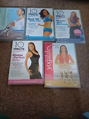 Yogalates Fitness Pilates Weight Loss Dvds Bundle Solomon And Others • £10