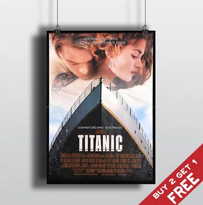 £3.99 • Buy TITANIC 1997 MOVIE POSTER DiCaprio & Winslet Film A3 A4 Fan Art Print Wall Decor