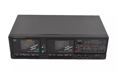MCS 3572 Dual Double Cassette Tape Deck Player Only One Side Works See Video! • $44.99