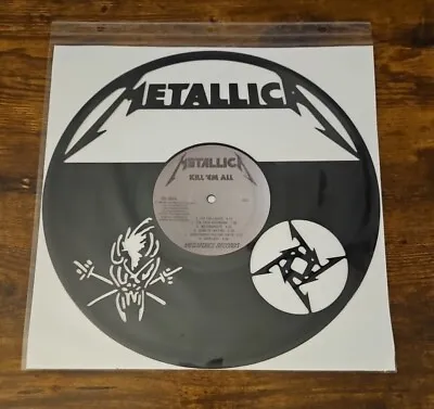 Metallica Vinyl Laser Cut Art Kill 'em All Record Machine Cut Album Great Framed • $59.99