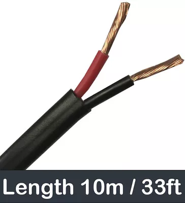10m LED Extension 2 Core Black Red 12v 24v Volt Wire Cable Amp Car Auto Van Boat • £7.99