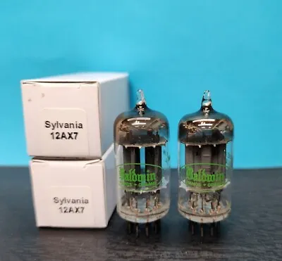 2-Sylvania 12AX7 ECC83 Vacuum Tubes Tested [] Same Date Codes • $54.99