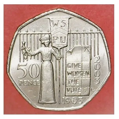 £0.99 • Buy 50 Pence , 2003 Suffragette Movement , Circulated As Shown 250#
