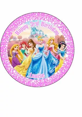 £3.93 • Buy Disney Princess Novelty Personalised Birthday Cake Topper 7.5  Round 