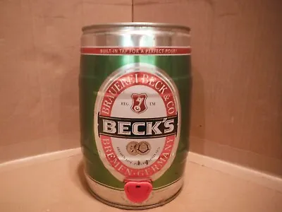 Beck's Empty 5 Liter Mini Beer Keg~germany #154 • $30