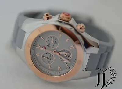 NEW Michele Jelly Bean Large Tahitian Rose Gold Silver Grey Watch MWW12F000098 • $299.99