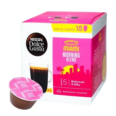 Nescafé Dolce Gusto MIAMI Morning Blend Coffee Pods XL Box- 18 Pods SHIPS FREE • $19.50