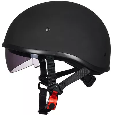 ILM Motorcycle Half Face Helmet With Sun Visor Adjustable Quick Release Button • $54.99