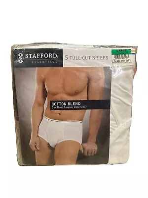 NEW IN PACKAGE Stafford Men's 5-Pack Cotton Blend Full-Cut Briefs • $42.99