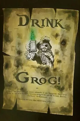 £3.60 • Buy DRINK GROG Poster/Decoration/Prop - Pirate/Monkey Island