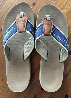 Penn Magi Flip Flops Mahi Mahi Fish Shoes Sandals Fishing Sz 8 • $22.45
