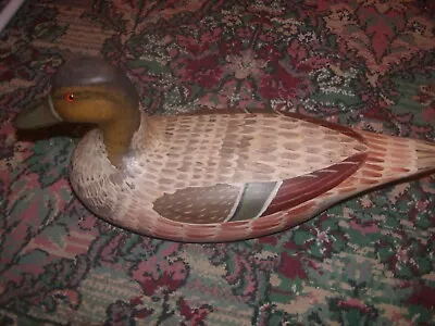 Duck Decoyfull Sizevintageeastern Shoreglass Eyebeautifulsuperb Paint • $90