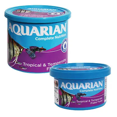 Aquarian Tropical Fish Flake Food 25G50G200G Fish Tank Aquarium Flakes Genuine • £16.95