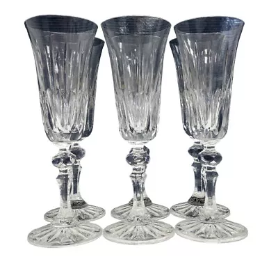£9.99 • Buy Vintage Cristal Glass Set Of 6 Crystal Champagne Flutes Boxed Tableware #210