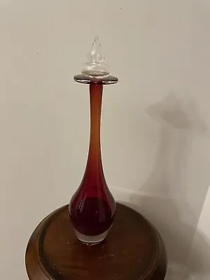 Seguso Murano Glass Red Decanter • $150