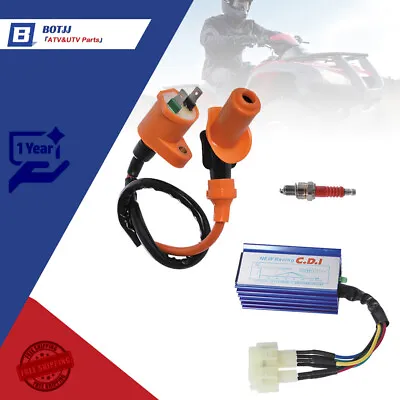 $13.95 • Buy Racing Ignition Coil+Spark Plug+CDI Box For GY6 50cc-150cc Sctooer 4-Stroke USA