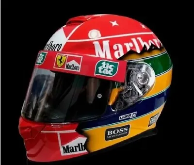 Michael Schumacher Ayrton Senna Special Full Helmet 1/1 Handmade F1 F-1 No Spark • $620.43
