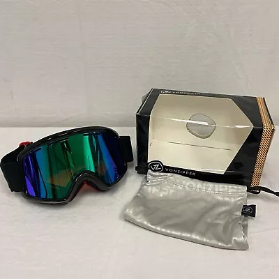 VonZipper Beefy Snow Sport Goggles Black Gloss Frame W/ Quasar Chrome Lens • $51