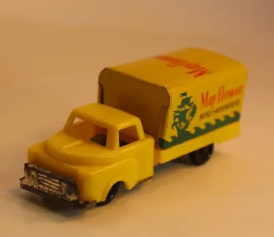 Vintage Mayflower Movers Moving Hauler Yellow Truck Van Lorry Japan Friction Toy • $12