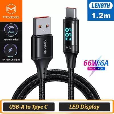 Mcdodo Digital HD USB-A To Type-C 66W Fast Charging Data Sync Braided Cable • $10.90