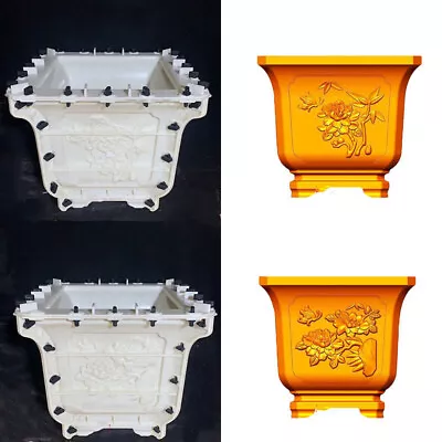 Concrete Large Planter Mold Cement Bonsai Plant Patterned Pot Vase Plastic Mould • $229.89