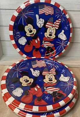 MICKEY MOUSE Patriotic July 4th Paper Plates FOR 30 GUESTS • $14.95