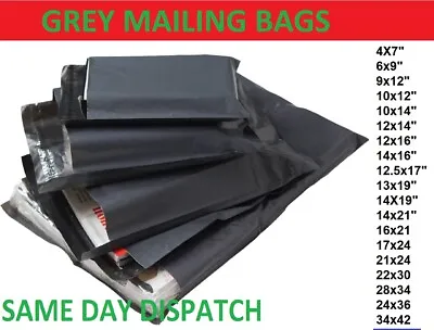 Grey Strong Mailing Mixed Bags Plastic Postal Mail Postage Bags 50 100 500 1000  • £109.78