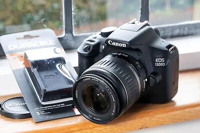 Canon EOS 1300D 18.0MP Digital SLR Camera Kit With 18-55mm Zoom Lens & SD Memory • £175