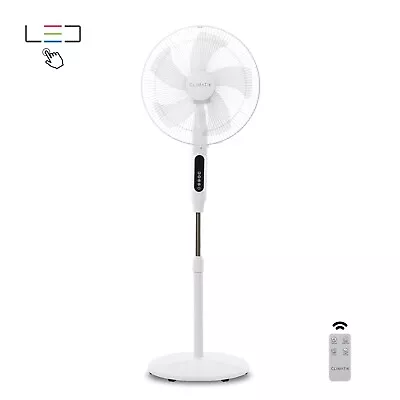 £54.95 • Buy Climatik 16-Inch Pedestal Fan With Remote Control And LED Touchscreen Display UK