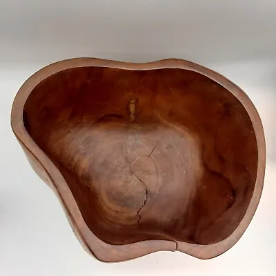 Natural Organic Modern Hawaiian Milo Wood Art Bowl By Jimmy Kaholokula Kawaii HI • $125