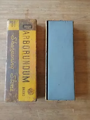 Vintage Carborundum  No.109 Sharpening Stone 2 Sides In Original Box  6X2X1 • $17