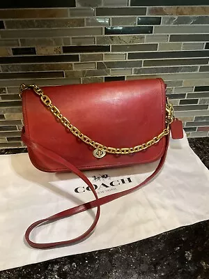 Coach Vintage Convertible Clutch Red 9635 USA Made In NYC • $169.99