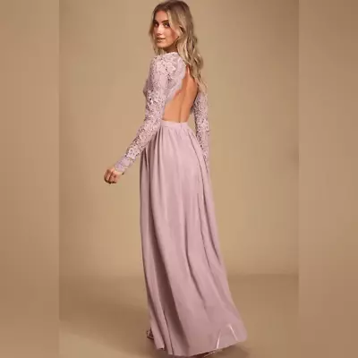 Lulus Awaken My Love Lavender Lace Maxi Dress • $60