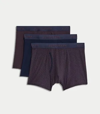 Marks And Spencer Autograph Microskin Men’s Geometric Trunks  Size Small • £17.99