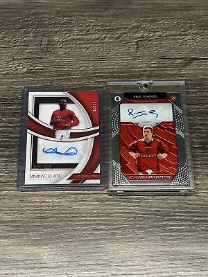 Paul Scholes Rare Legends Auto + Andy Cole Auto 83/99! Manchester United Legends • $67