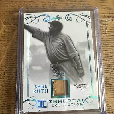 2017 Leaf Babe Ruth Immortal Collection - Game-Used Boston Bat Babe Ruth 19/20  • $119.50