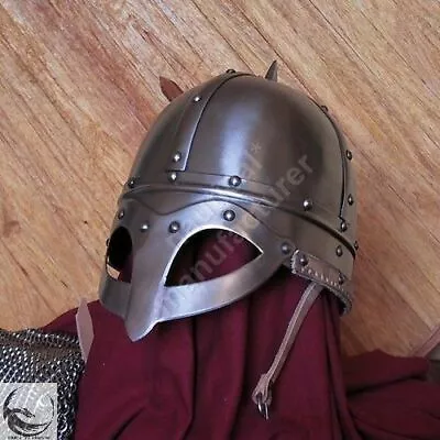 Medieval Renaissance Costumes Gjermundbu Viking Helmet With Leather Liner LARP • $69