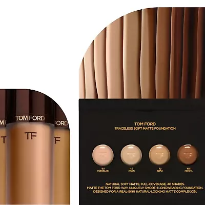 TOM FORD Traceless Soft MATTE Foundation - 4 Foundation Shades - Sample Card • $9.88