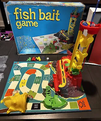 Vintage 1965 Fish Bait Board Game Ideal Toy Corp 98% COMPLETE Mousetrap 3D • $24.99