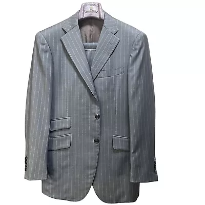 Paul Stuart Gray Striped 3seasons Suit US38 Made In Japan 3roll-2Buttoned • $100