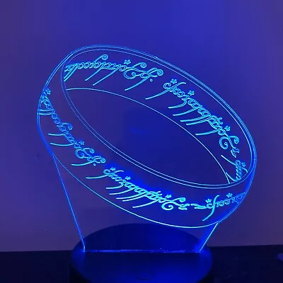 LORD OF THE RINGS PRECIOUS GOLLUM 3D Acrylic LED 7 Colour Night Light Touch Lamp • $35