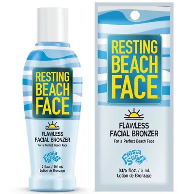 Fiesta Sun Resting Beach Face Flawless Facial Bronzer Sunbed Tanning Lotion • £3.99