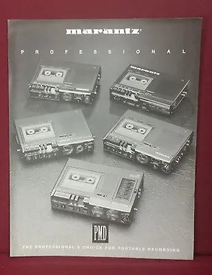 Vintage Marantz PMD Portable MiniDisc Recorders Info Sheet/Brochure B&W PMD101+ • $5