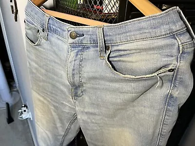 Hollister Men’s Jeans 👖 (34w 32) Light Blue 🔵 Skinny Stretch (for Repair) • £4.99