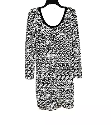 Banana Republic M Women's Black White Pattern Sweater Dress • $19.59