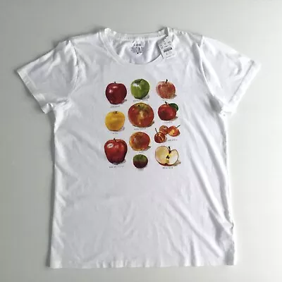 J.Crew Factory Women's NWT Apple Grid Graphic Collector Tee Size: Medium • $33.15