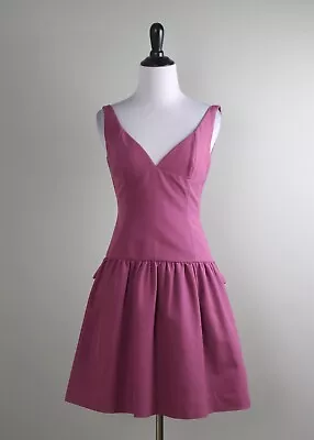 J.CREW $168 Silk Pink Shirred Tiered Ruffle Back Evening Tank Dress Size 0 • $38.24